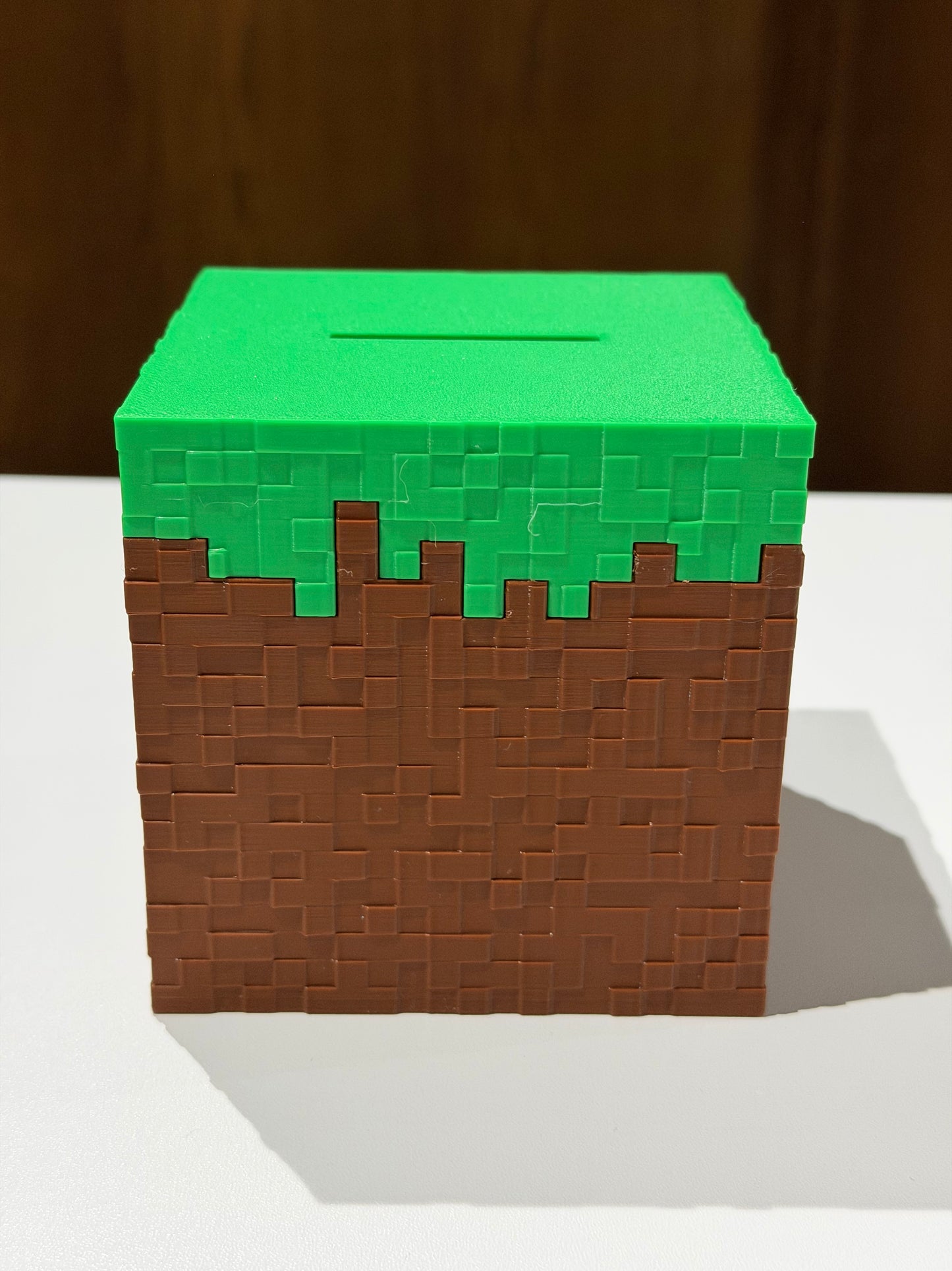 Alcancía estilo Minecraft