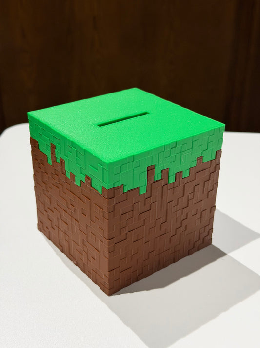 Alcancía estilo Minecraft